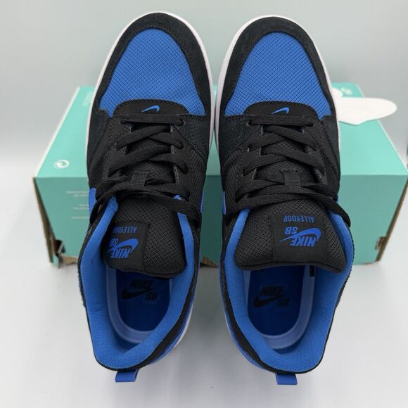 Nike Men\'s SB Alleyoop Classic Suede Mesh Shoes Black Royal Blue Size 7 NIB main image 4